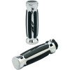 Pro-one Perf.mfg. #490001 - Custom Straight Rubber Grips - TBW - Chrome