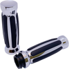 Grips - Straight - Rubber - TBW - Chrome