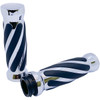 Pro-one Perf.mfg. #490011 - Custom Twisted Rubber Grips - TBW - Chrome