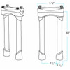 Biltwell #6403-201-10 - Murdock Handlebar Risers - 10" - Black