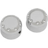 Covingtons #C0010-C - Axle Covers - Front - Dimpled - Chrome - Pair - '08-'23