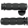 Avon Grips #AIR-96-BOSS - 3-Ring Velvet Air Grips - Throttle Boss - Black