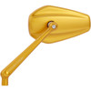 Arlen Ness #13-151 - Mirror - Mini/Stocker - Side View - Hexagon - Gold - Left