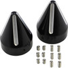 LA Choppers #LA-7813-00B - Axle Caps - Spike - Black Cut - Pair