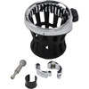 Ciro #50412 - Drink Holder - 7/8"-1" Handlebar Mount - Chrome/Chrome Clamp