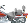 Mustang #79120 - Wide Solo Seat - With Backrest - Black - Studded w/ Concho - FLST/FXST '00-'06