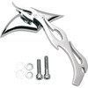 Drag Specialties - Mirror - Gothic/Flame - Side View - Diamond - Chrome - Right - Each