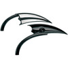 Arlen Ness #13-029 - Mirror - Micro - Scoop - Side View - Triangle - Black - Right