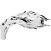 Arlen Ness #13-070 - Mirror - Micro - Flamed - Side View - Oval - Chrome - Left