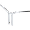 LA Choppers #LA-7337-12 - Kage Fighter Welded Straight-Riser Handlebar - One Piece - 12" - Chrome