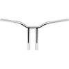 LA Choppers #LA-7337-12 - Kage Fighter Welded Straight-Riser Handlebar - One Piece - 12" - Chrome