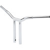 LA Choppers #LA-7337-14 - Kage Fighter Welded Straight-Riser Handlebar - One Piece - 14" - Chrome