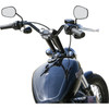 Thrashin Supply CO. #TSC-8025-1 - Handlebar Risers - Straight - 8" - Gauge Cutout - Black
