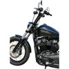 Thrashin Supply CO. #TSC-8025-1 - Handlebar Risers - Straight - 8" - Gauge Cutout - Black