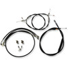 LA Choppers #LA-8150KT-13B - Standard Black Vinyl Handlebar Cable/Brake Line Kit - 12"-14" Ape Hangers - '11-'14 Softail