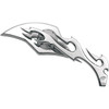 Pro-one Perf.mfg. #104230 - Mirror - Flame - Side View - Milled - Oblong - Chrome - Right