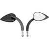 Drag Specialties - Mirror - Side View - Teardrop - Black - Curved/Long Stem - Each