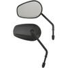 Drag Specialties - Mirrors - OEM/Replacement - Side View - Teardrop - Long Stem - Black - Pair