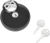 Drag Specialties Locking Gas Cap - Skull - Vented - Gloss Black