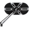 Arlen Ness #13-164 - Mirror - Side View - Caged Series/Deep Cut - Black - Left