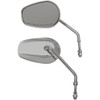 Drag Specialties - Mirrors - OEM/Replacement - Side View - Teardrop - Long Stem - Chrome - Pair