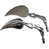 Rivco Products #MV320 - Mirrors - Flame - Side View - Teardrop - Chrome - Pair