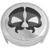 Drag Specialties - Horn Cover - Chrome with Black Skull