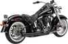 Cobra #6483B - El Diablo Exhaust - Black - '12-'17 Softail