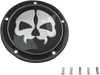 Drag Specialties Split Skull Derby Cover - Black - 5-Hole