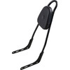 Motherwell #156T18-GB-SK-WP - One-Piece Sissy Bar - Gloss Black - Skull - With Pad