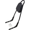 Motherwell #156T18-GB-SK-WP - One-Piece Sissy Bar - Gloss Black - Skull - With Pad