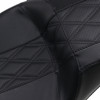 LE Pera #LK-997GT2 - Outcast GT-2 Seat - 2-Up - w/o Backrest - Black Double Diamond - Perforated - FL '08-'23