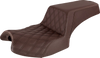 Step Up Seat - Driver Lattice Stitched - Brown - Indian