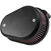 K & N #RK-3932B - Street Metal Air Intake Kit - Flare - Black - Twin Cam