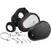 K & N #RK-3932B - Street Metal Air Intake Kit - Flare - Black - Twin Cam