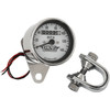 Drag Specialties - 2.4" MPH Mini LED Mechanical Speedometer/Indicators - Chrome Housing - White Face - 1:1