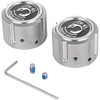 Figurati Designs #FD50-FAC-SS - Axle Nut Cover - Front - Stainless Steel - POW MIA - Silver