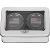 Figurati Designs #FD75-FAC-BK - Axle Nut Cover - Front - Stainless Steel - Red Line Flag - Black