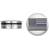 Figurati Designs #FD70-ABFL-SS - Swing Arm Covers - Blue Line American Flag - Custom - Reversed