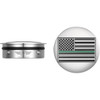Figurati Designs #FD72-AFGL-SS - Swing Arm Covers - Green Line American Flag - Custom - Reversed
