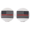 Figurati Designs #FD73-AFRL-SS - Swing Arm Covers - Red Line American Flag - Custom - Reversed