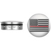 Figurati Designs #FD73-AFRL-SS - Swing Arm Covers - Red Line American Flag - Custom - Reversed