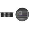 Figurati Designs #FD75-AFRL-BLK - Swing Arm Covers - Red Line American Flag - Custom - Black - Reversed
