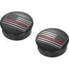 Figurati Designs #FD75-AFRL-BLK - Swing Arm Covers - Red Line American Flag - Custom - Black - Reversed