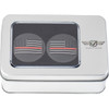 Figurati Designs #FD75-AFRL-BLK - Swing Arm Covers - Red Line American Flag - Custom - Black - Reversed
