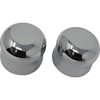 Covingtons #C0007-C - Axle Covers - Front - Smooth - Chrome - Pair - '08-'23