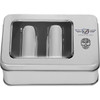 Figurati Designs #FD27-DC-2545-SS - Docking Covers - American Flag Skull - Contrast Cut - Silver