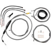 LA Choppers #LA-8058KT2-19 - Complete Stainless Braided Handlebar Cable/Brake Line Kit - 18"-20" Handlebars - '21-'22 FLTR