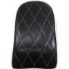 LE Pera #LYB-007PDMWTP - Bare Bones Pillion Pad - Diamond - Black w/ White Stitch - FL/FX '18-'22