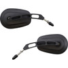 Rivco Products #MV307 - Mirror - Thru-Mount - Side View - Oval - Black